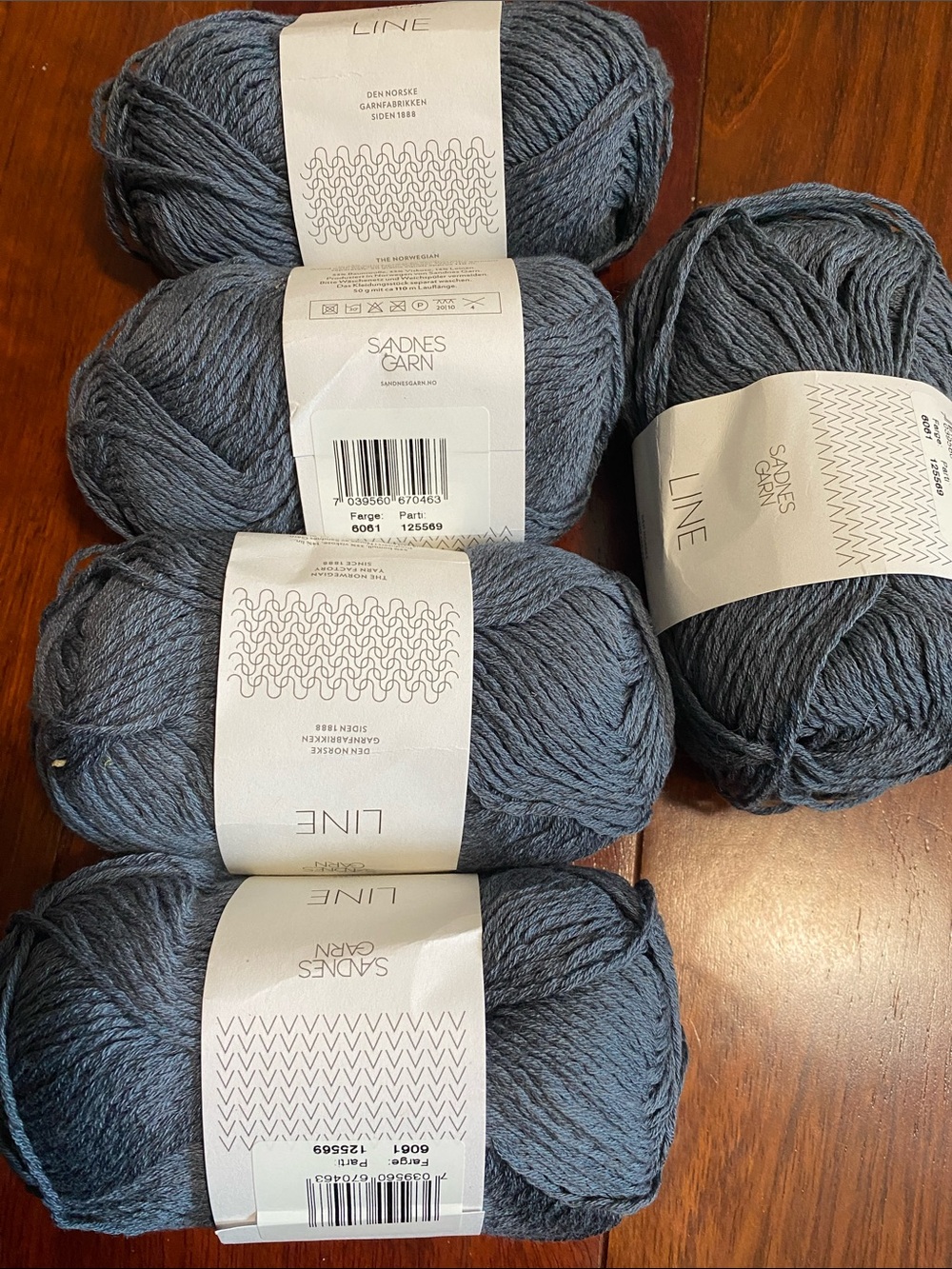 Sandnes Garn LINE Wool Blend Yarn - Slate Blue 50g 110m